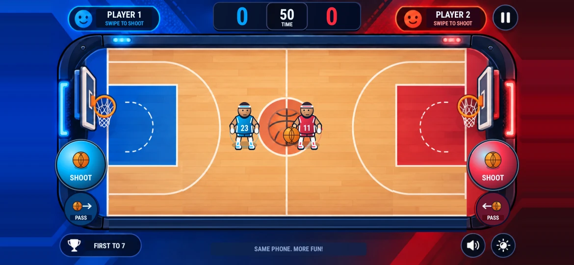 Basket Duel · actual gameplay