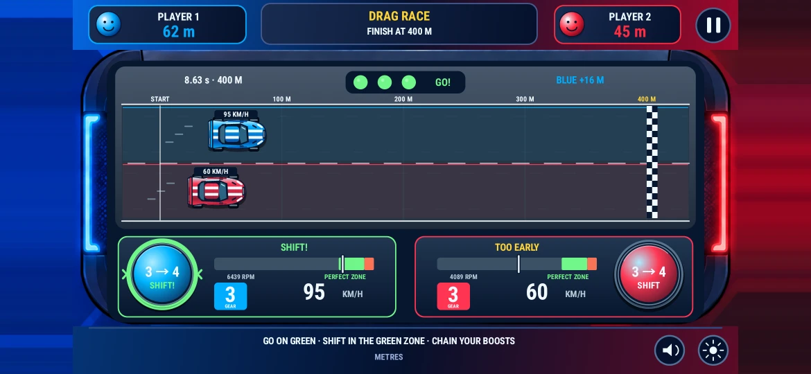 Drag Race — Actual gameplay