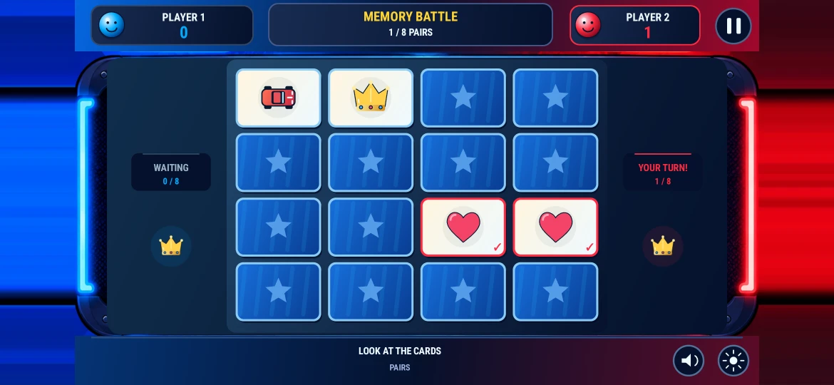 memory battle — Actual gameplay