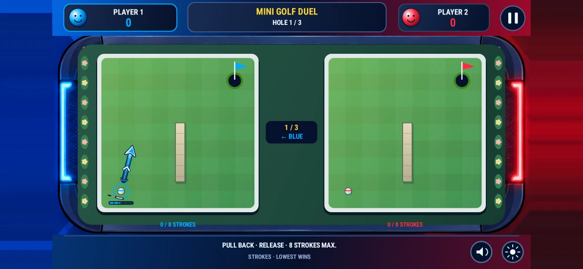 Mini Golf Duel — Actual gameplay